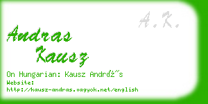 andras kausz business card